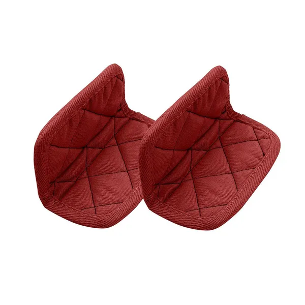 Paire de maniques en, coton rouge